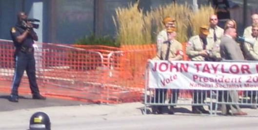 Omaha Police Video taping Nazi Rally, supporters and  opponents Sep 1 2007